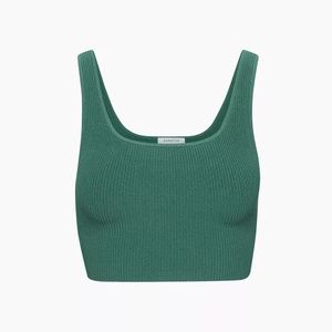 Babaton Sculpt Knit Squareneck Cropped Tank XS